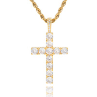 Faith™ | Gold Moissanite Cross Necklace