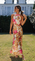 Marion | Women's Floral Halter Maxi Dress