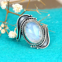 Elizabeth Moonstone Statement Ring