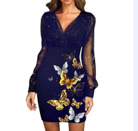 Valentina Sequin Mesh Mini Dress