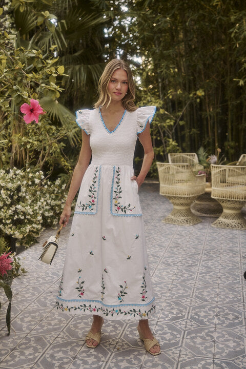 Soleil Tiered Floral Midi Dress