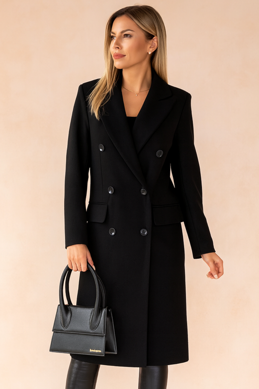KENDAL | DOUBLE BREASTED TAILORED LONG COAT