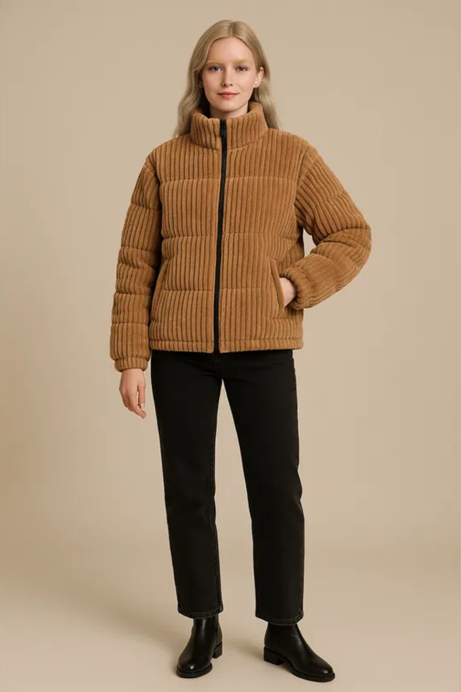 NARA | HIGH NECK QUILTED PUFFER JACKET