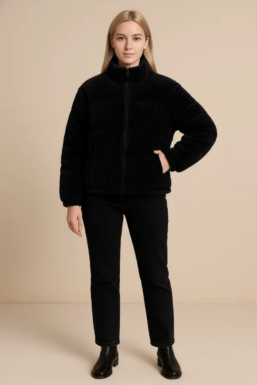 NARA | HIGH NECK QUILTED PUFFER JACKET