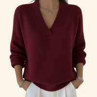 Marie | Women's V-Neck Sweater Style Top