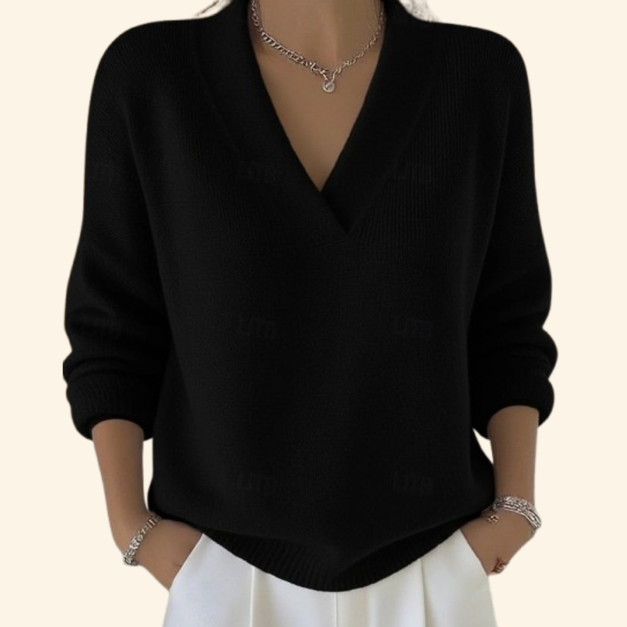 Marie | Women's V-Neck Sweater Style Top
