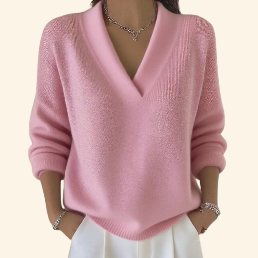 Marie | Women's V-Neck Sweater Style Top