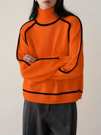 Mahaut | Women's Relaxed High Neck Sweater with Seam Detail