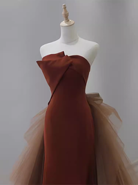 Valentina Mermaid Maxi Dress in Chocolate
