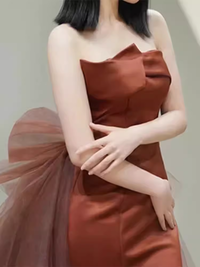 Valentina Mermaid Maxi Dress in Chocolate