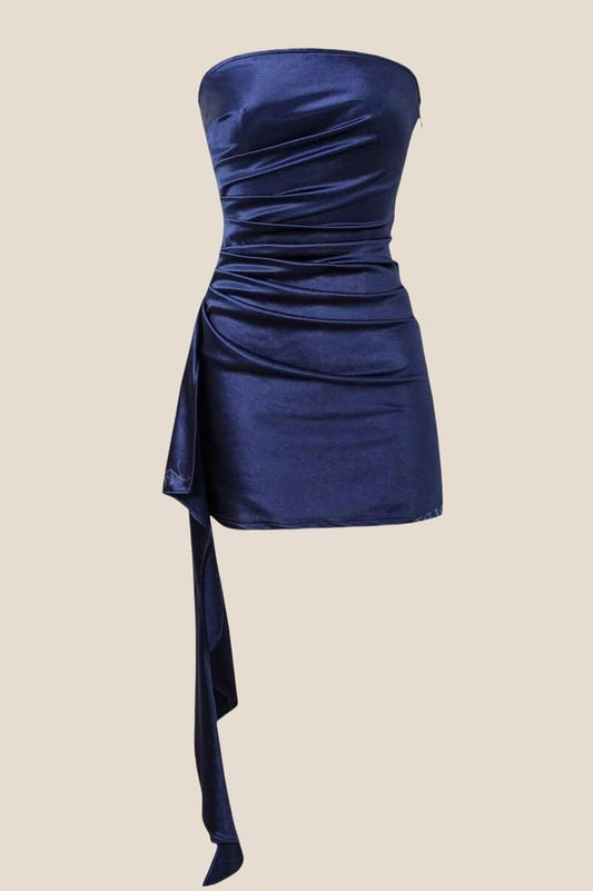 Margot Satin Strapless Cocktail Dress
