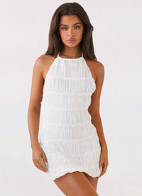 ELESTA RUFFLE MINI DRESS