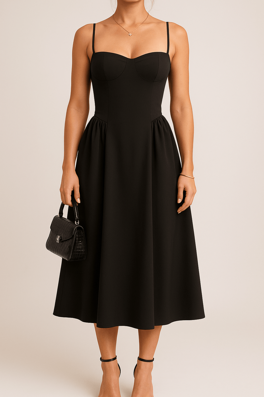 Karin | Women's Modern Sleeveless Midi Dress