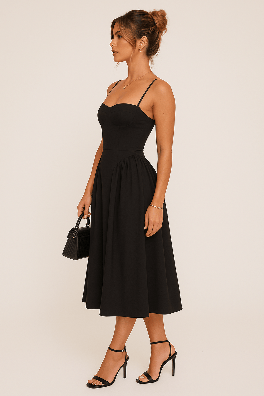 Karin | Women's Modern Sleeveless Midi Dress