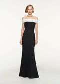 Off-The-Shoulder Stretch-Cady Gown