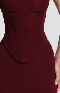 Antonia Midi Dress – Cherry Lacquer