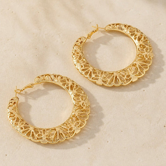 Radiant Hollow Floral Earrings