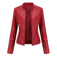 Kirsten | Women's Faux Leather Zip Biker Jacket