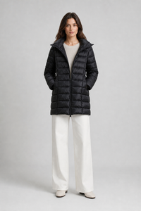 ROSIE | HOODED QUILTED LONGLINE PUFFER COAT