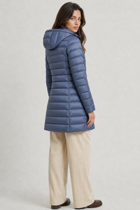 ROSIE | HOODED QUILTED LONGLINE PUFFER COAT