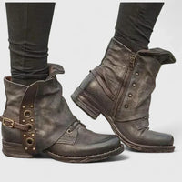 Katharina | Women's Spring Vintage Buckle Ankle Boots