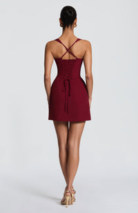 Lila Mini Dress – Burgundy