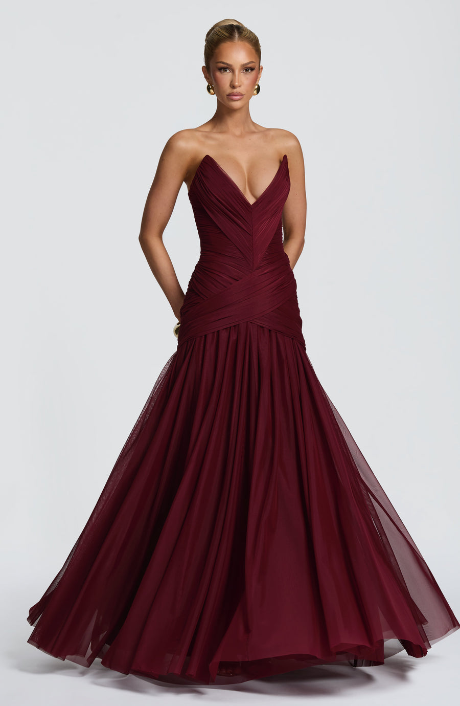 Valentina Maxi Dress - Cherry Lacquer
