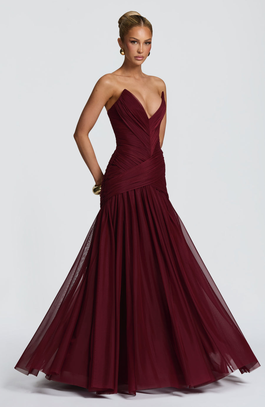 Valentina Maxi Dress - Cherry Lacquer