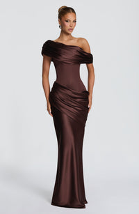 Ilse Maxi Dress – Plum Brown