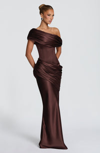 Ilse Maxi Dress – Plum Brown