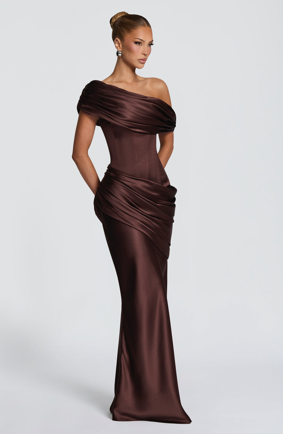 Ilse Maxi Dress – Plum Brown