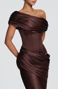 Ilse Maxi Dress – Plum Brown