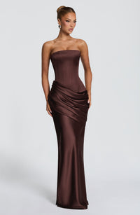 Ilse Maxi Dress – Plum Brown