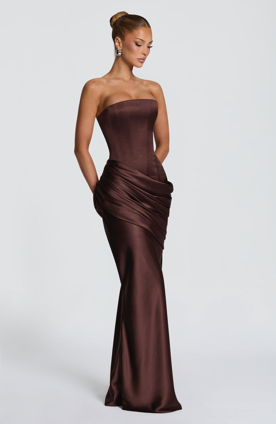 Ilse Maxi Dress – Plum Brown