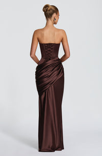 Ilse Maxi Dress – Plum Brown