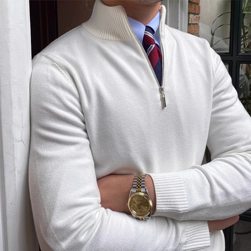 Daniel | Men's Spring Half-Zip Long Sleeve Sweater