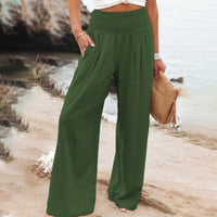 Aarthi | Women's Casual Wide Leg Linen Trousers
