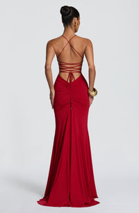 Alicia Gown – Deep Red