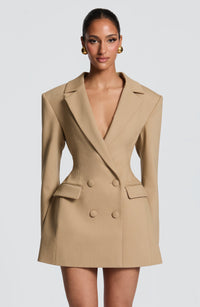 Hillary Mini Dress – Sand
