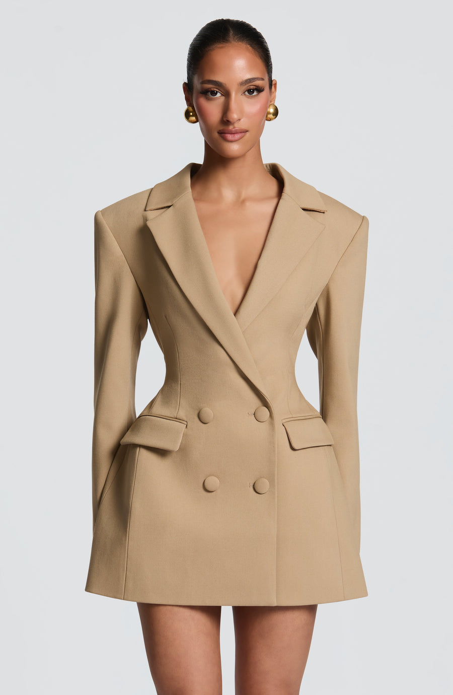 Hillary Mini Dress – Sand