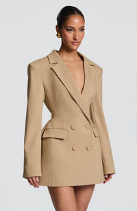Hillary Mini Dress – Sand