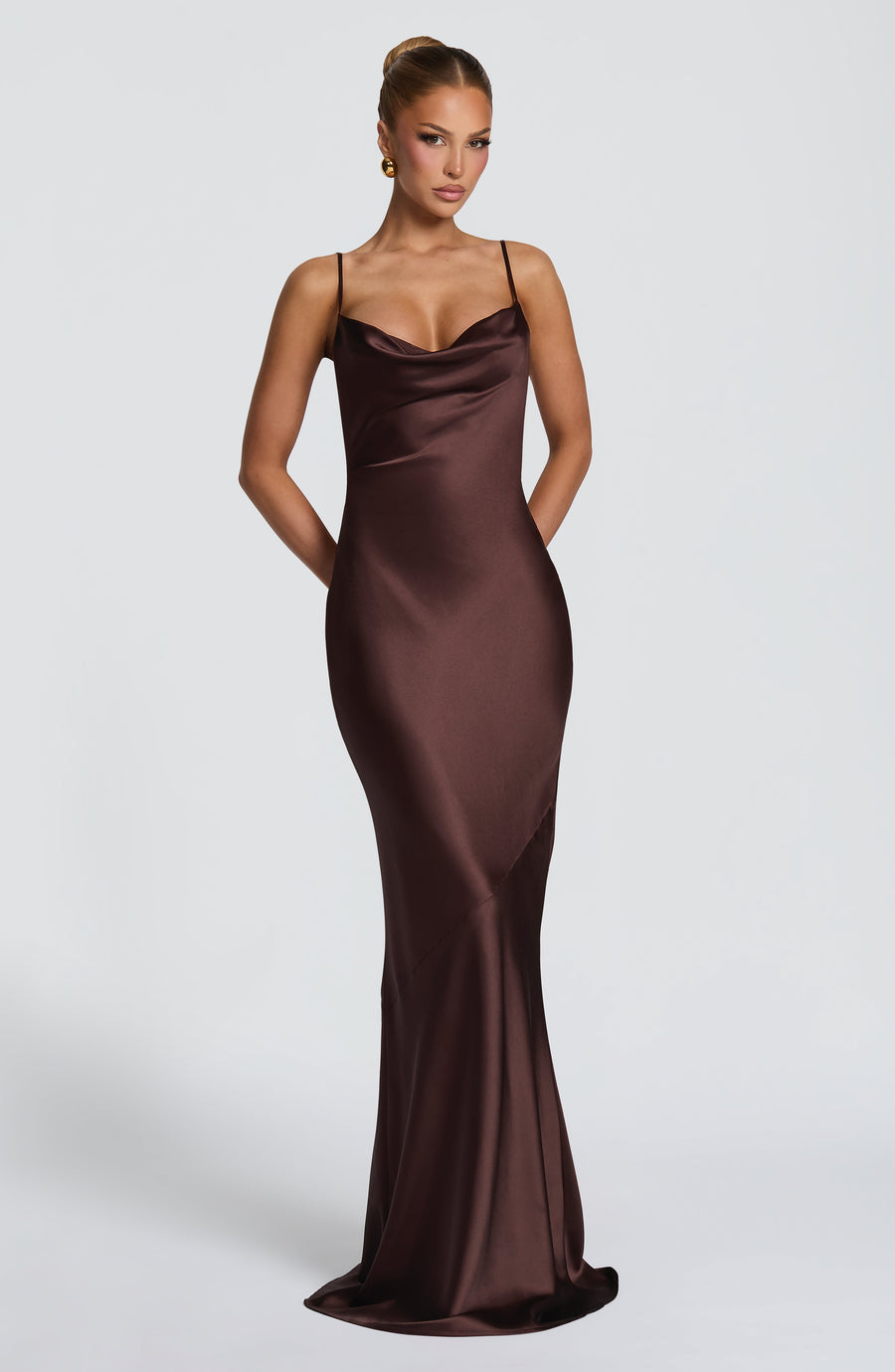 Annika Maxi Dress – Plum Brown