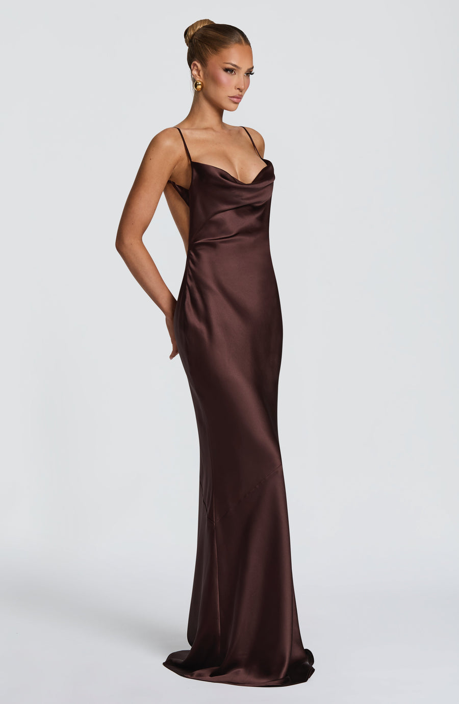 Annika Maxi Dress – Plum Brown