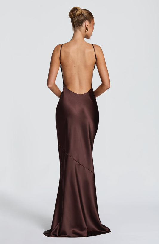 Annika Maxi Dress – Plum Brown