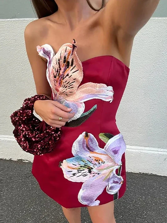 Margot Floral Hollowout Cocktail Dress