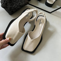 Annika | Women's Square Toe Slingback Heels