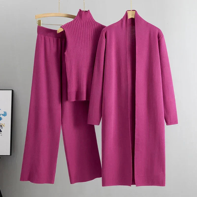 Felicia | Women's Three-Piece Loose Fit Trouser Set