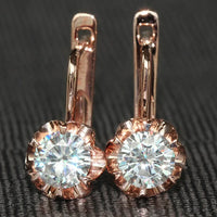 Elite Rose Gold Flower Earrings