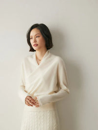 Leonie | Women's Elegant Crossover Wrap Sweater