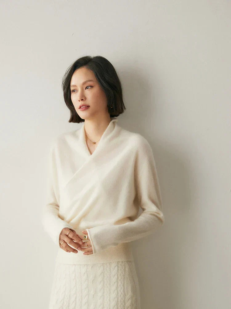 Leonie | Women's Elegant Crossover Wrap Sweater